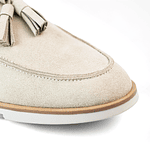 Alpargatas hombre en cuero carnaza color beige