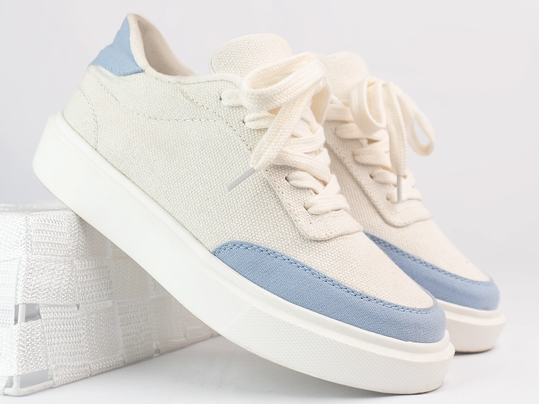 Tenis para mujer, en lona de algodón recuperado 2