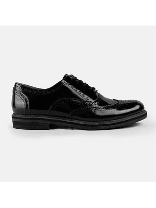 Zapato para hombre brogues en cuero charol