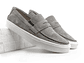 Mocasines para hombre en cuero carnaza - LORNE - Color gris plata - Miniatura 2