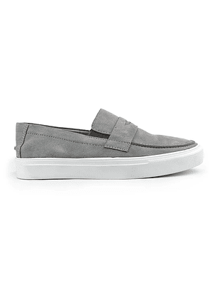 Mocasines para hombre en cuero carnaza - LORNE - Color gris plata