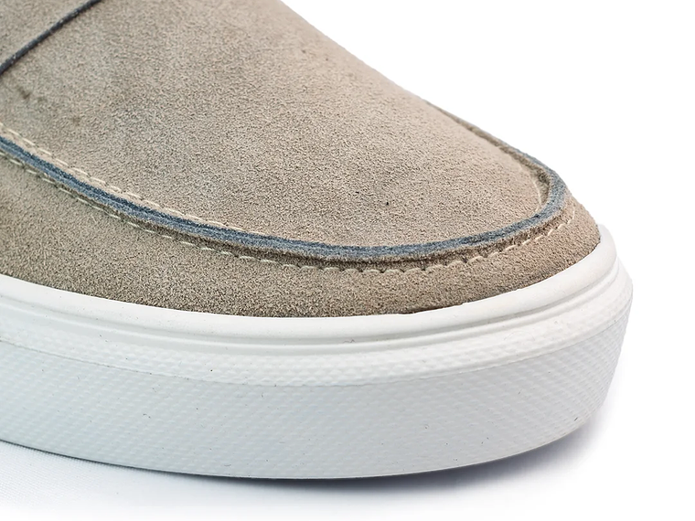 Mocasines para hombre en cuero carnaza - LORNE - Color beige 5