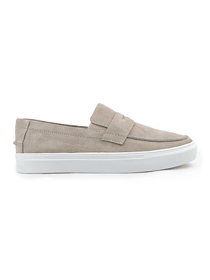 Mocasines para hombre en cuero carnaza - LORNE - Color beige