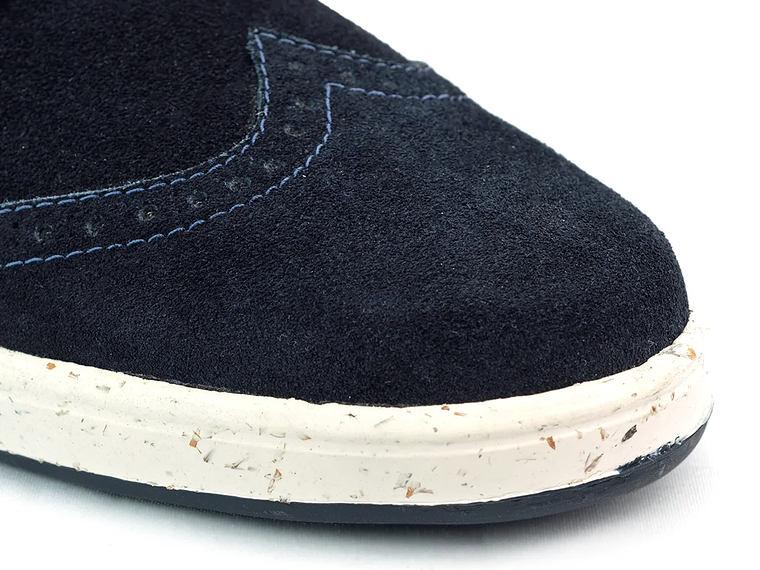 Tenis Lona tipo Brogues en carnza - Color azul oscuro 6