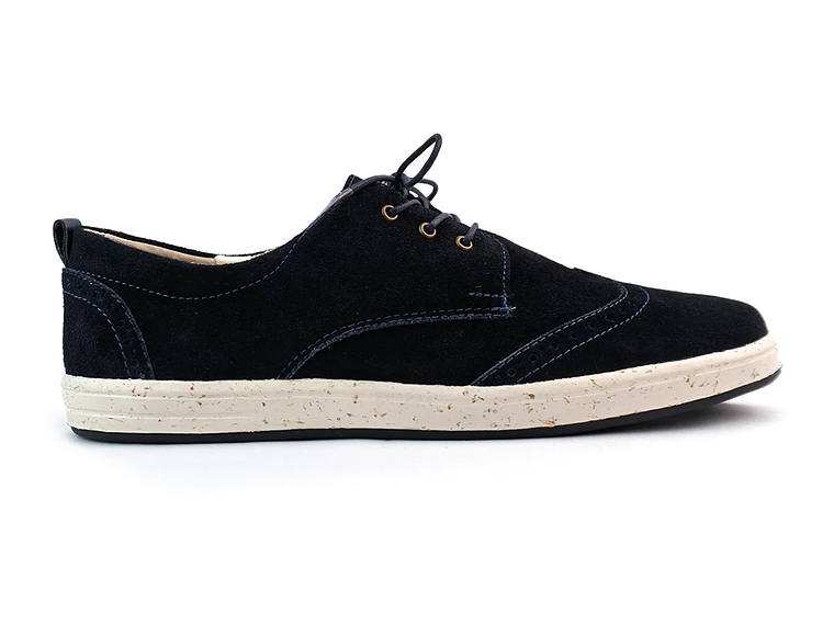 Tenis Lona tipo Brogues en carnza - Color azul oscuro 1