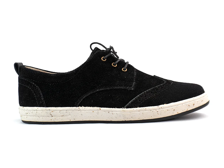 Tenis Lona tipo Brogues en carnza - Color negro 1