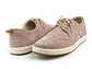 Tenis Lona tipo Brogues en carnaza - Color beige - Miniatura 3
