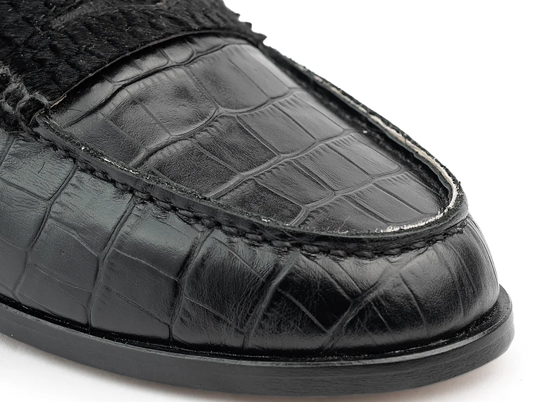 Suecos para mujer tipo mocasine en cuero grabado mujer 6