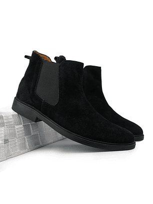 Botas Chelsea Keltic en cuero carnaza - Color negro