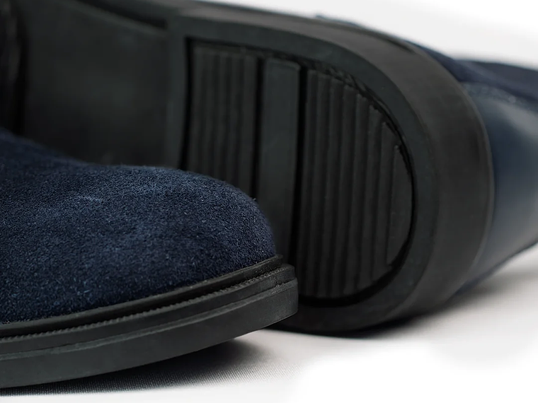 Botas para hombre en cuero carnaza - CALLUM - Color azul 4