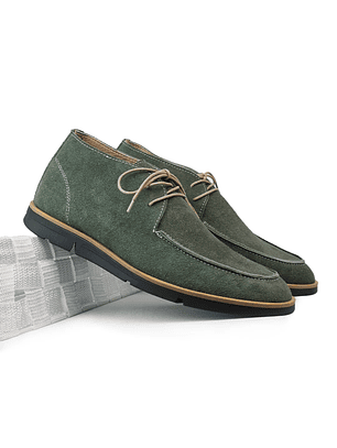 Botas náuticas Brunmore en cuero carnaza - Color verde oliva