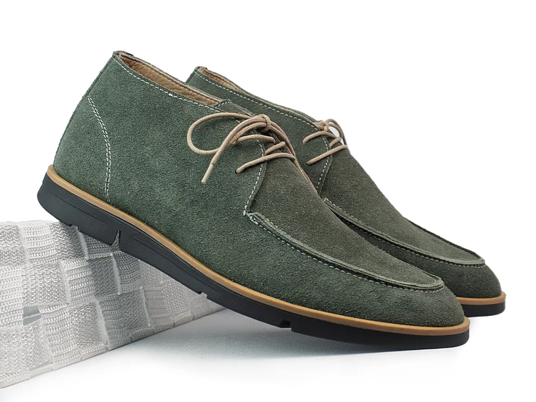 Botas náuticas Brunmore en cuero carnaza - Color verde oliva 2