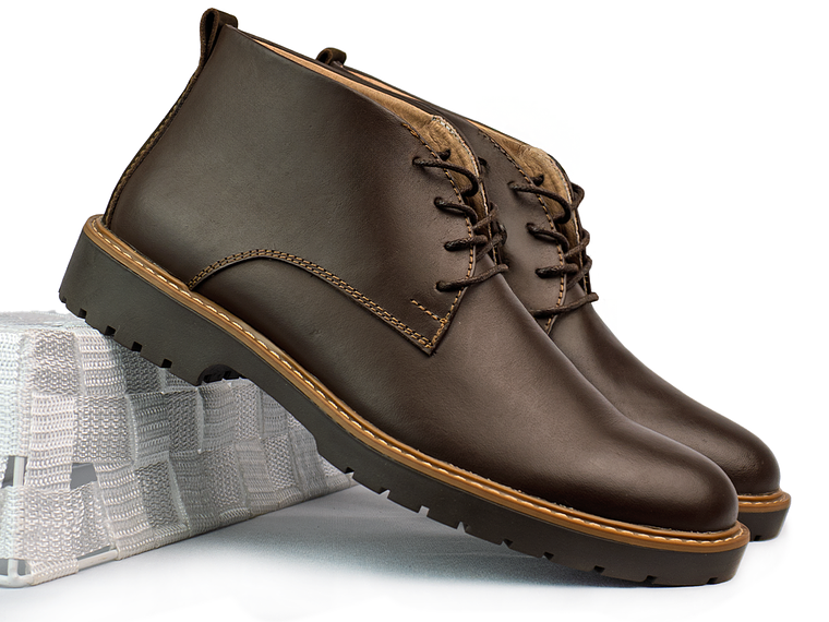 Botas Islay en cuero liso  - Color café 2