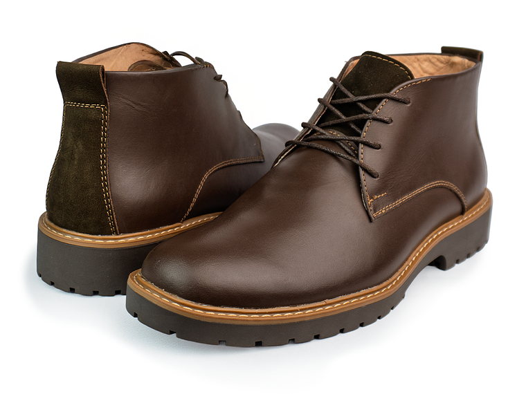 Botas Islay en cuero liso  - Color café 3