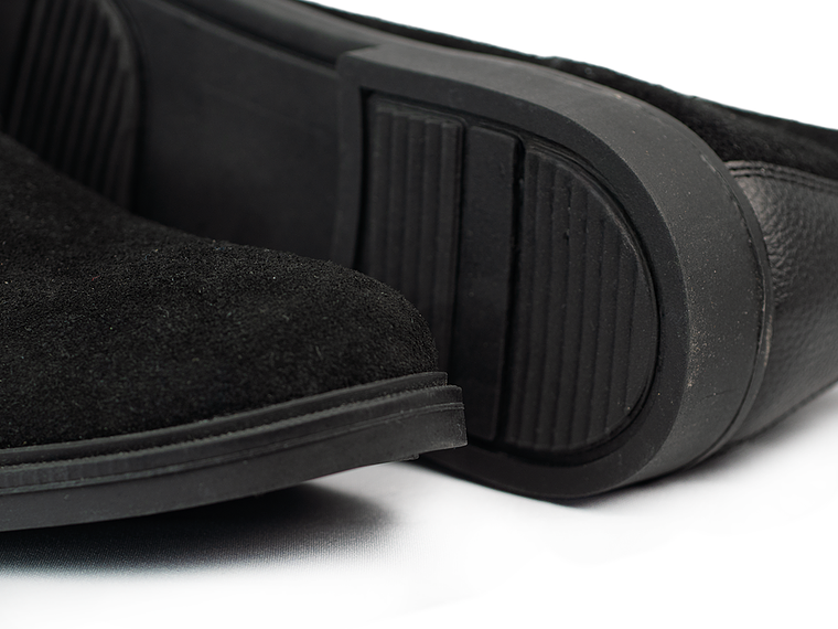 Botas Callum en cuero carnaza - Color negro 4