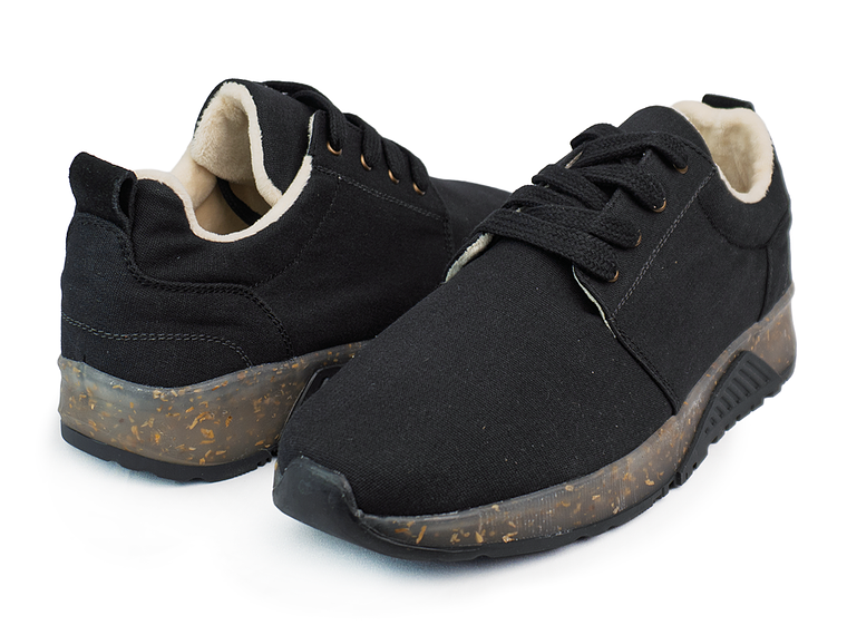 Tenis Zenith de algodón recuperado - Color negro 3