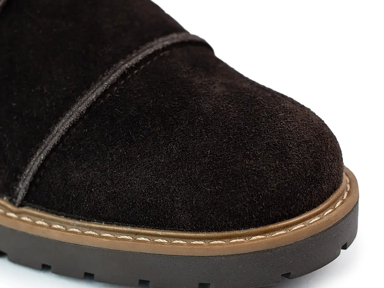 Botas para hombres en cuero carnaza color café oscuro - BRODGAR 4