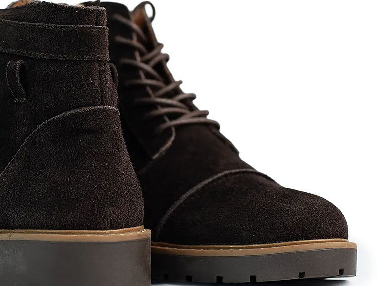 Botas para hombres en cuero carnaza color café oscuro - BRODGAR 3