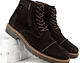 Botas para hombres en cuero carnaza color café oscuro - BRODGAR - Miniatura 2