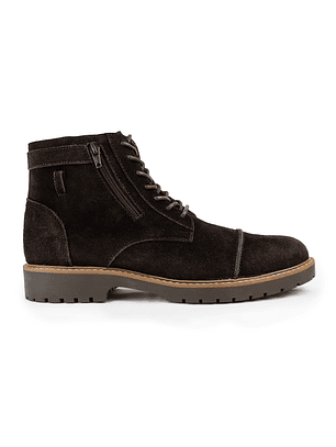 Botas para hombres en cuero carnaza color café oscuro - BRODGAR