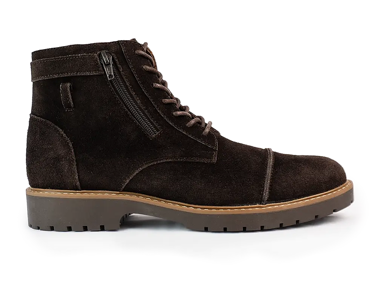 Botas para hombres en cuero carnaza color café oscuro - BRODGAR 1