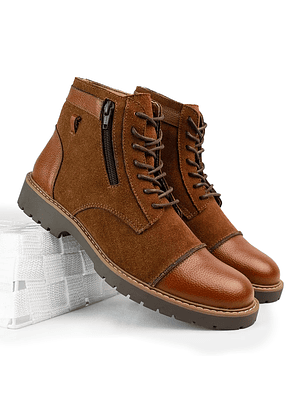 Botas Brodgar en cuero carnaza - Color caramelo