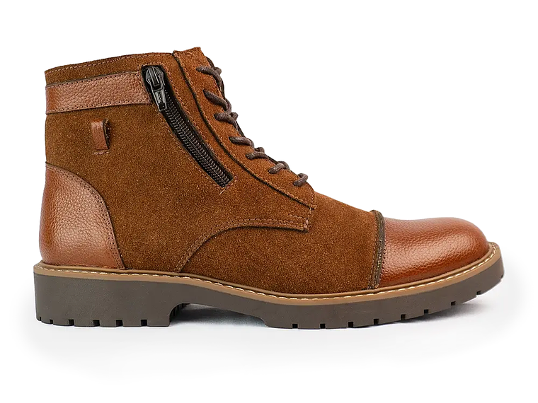 Botas Brodgar en cuero carnaza - Color caramelo 1