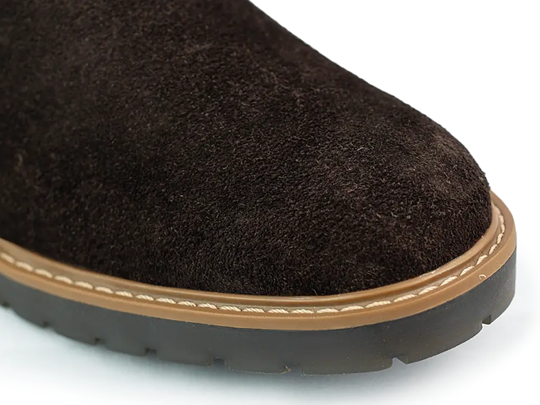 Botas Chelsea Ewan en cuero carnaza - Color chocolate 5