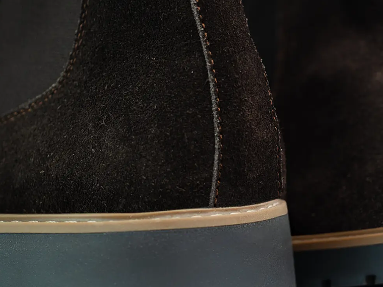 Botas Chelsea Ewan en cuero carnaza - Color chocolate 4