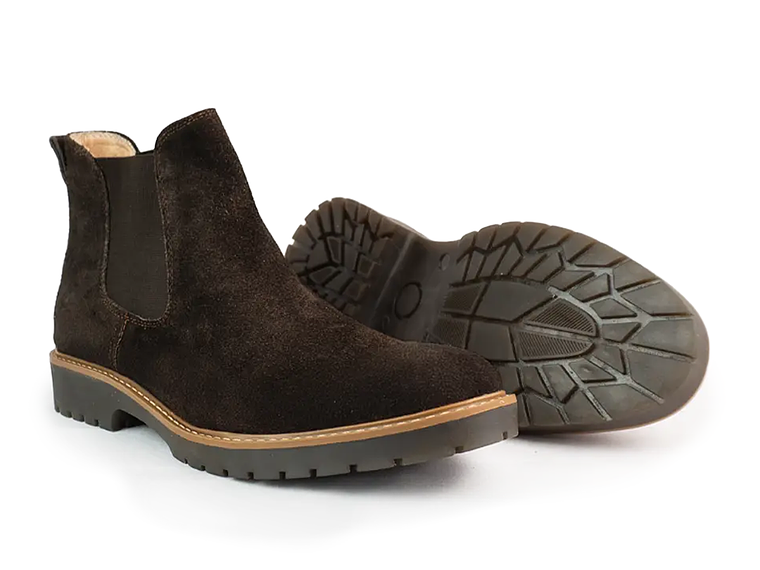 Botas Chelsea Ewan en cuero carnaza - Color chocolate 3