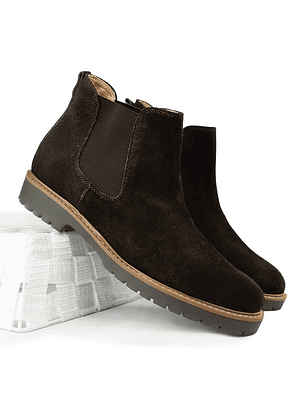Botas Chelsea Ewan en cuero carnaza - Color chocolate