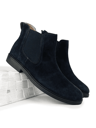 Botas Chelsea Keltic en cuero carnaza - Color azul oscuro