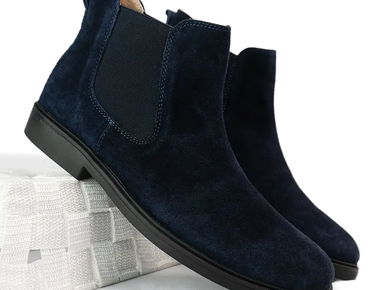 Botas Chelsea Keltic en cuero carnaza - Color azul oscuro 2