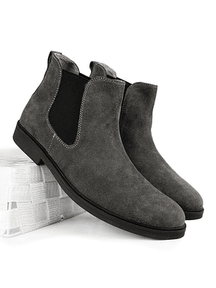 Botas Chelsea para hombre en cuero carnaza color gris - KELTIC