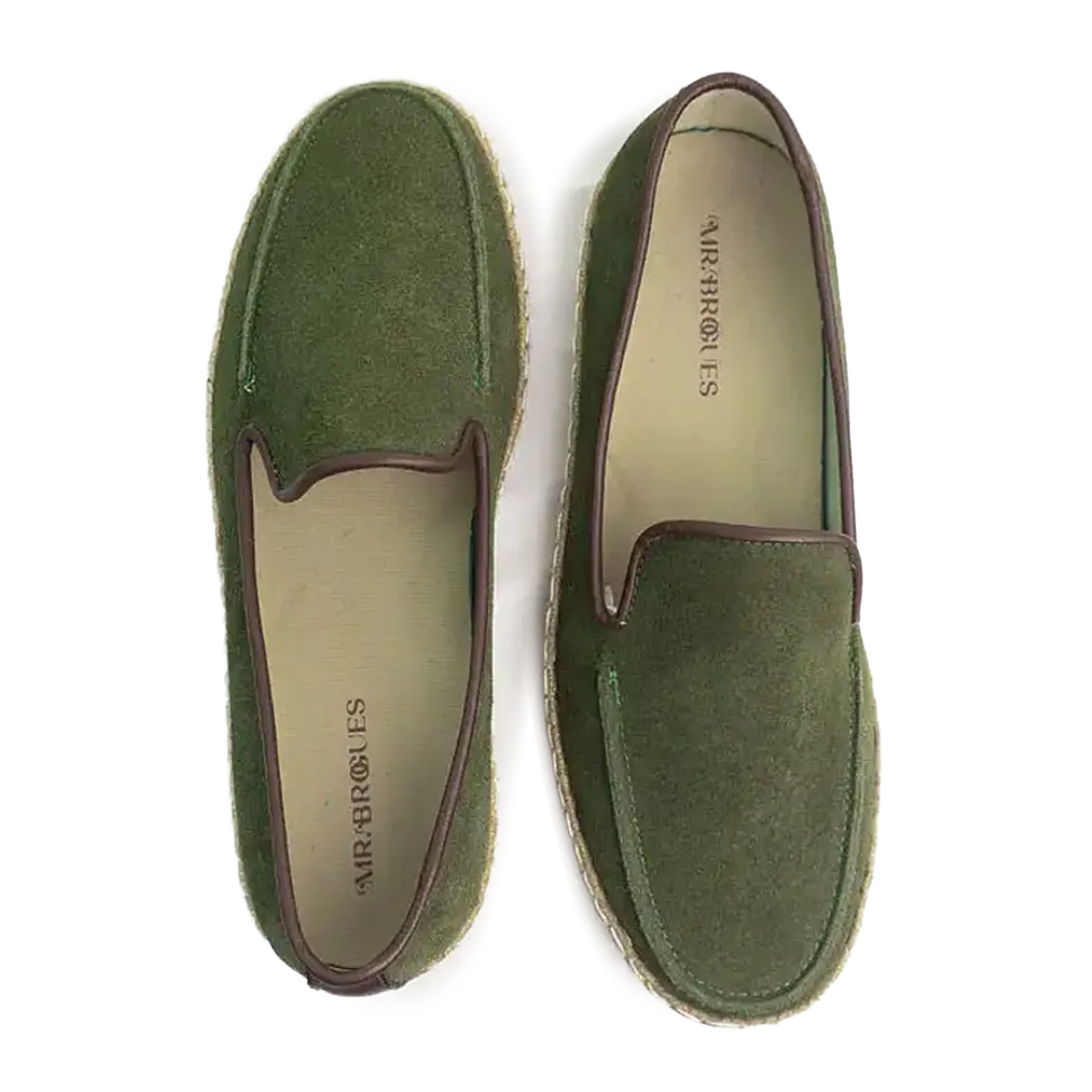 Alpargatas Celt en cuero carnaza Color verde oliva