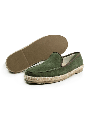 Alpargatas Celt en cuero carnaza - Color verde oliva