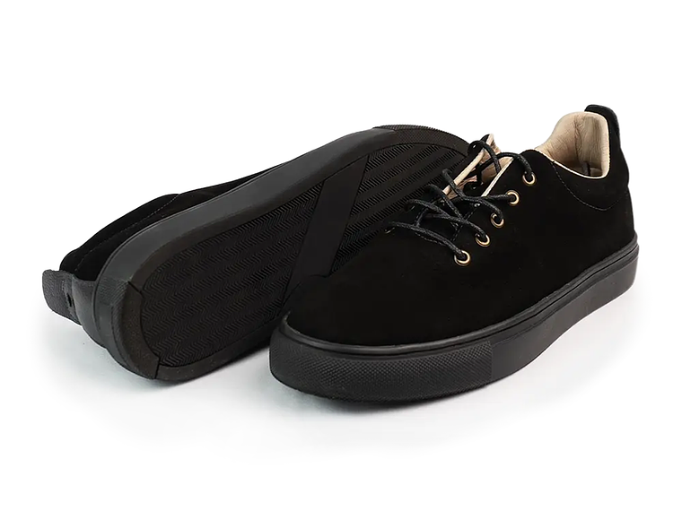 Tenis para hombre en cuero color negro - AXIS 3