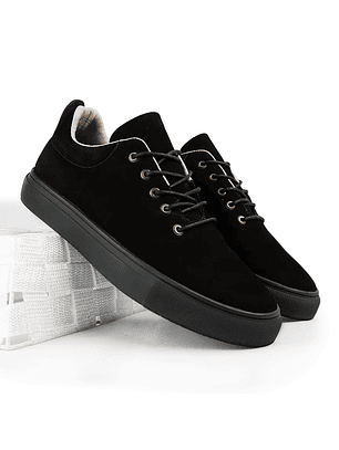 Tenis para hombre en cuero color negro - AXIS