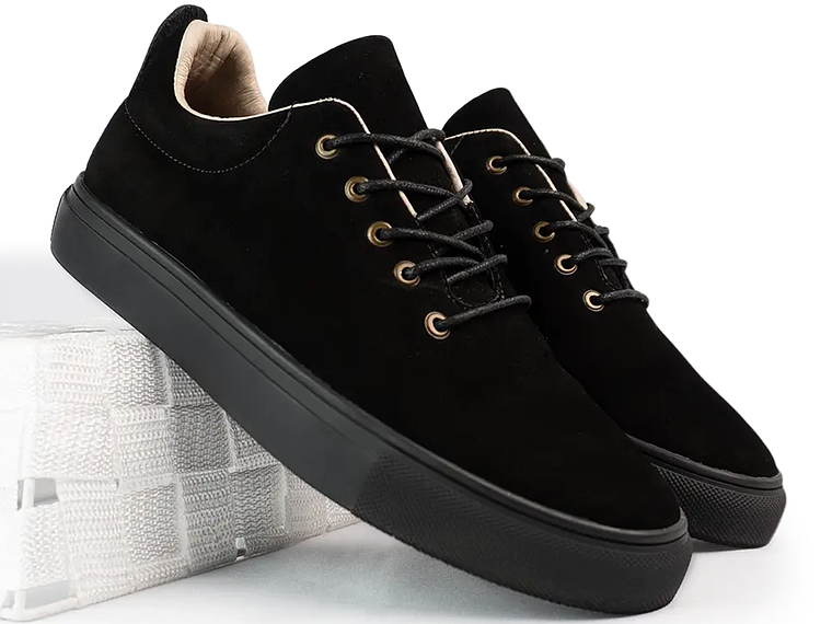 Tenis para hombre en cuero color negro - AXIS 2