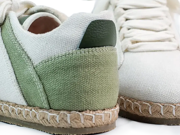 Tenis Wicklow en algodón reciclado - Color verde natural 3