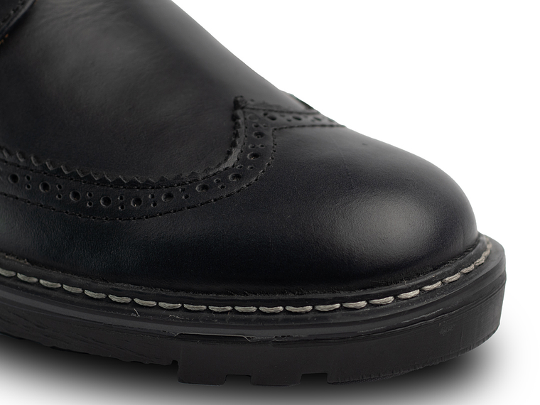 Botas para hombre en cuero con cremallera color negro - FINN 5