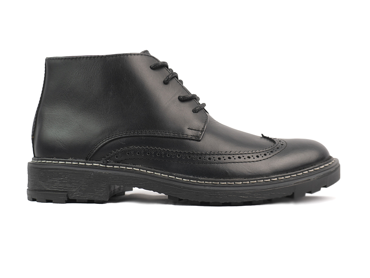 Botas para hombre en cuero con cremallera color negro - FINN 1
