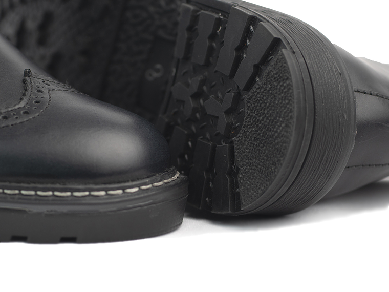 Botas para hombre en cuero con cremallera color negro - FINN 4