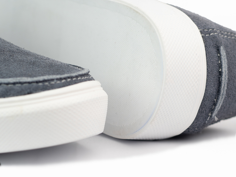 Mocasines para hombre en cuero carnaza - LORNE - Color gris 4