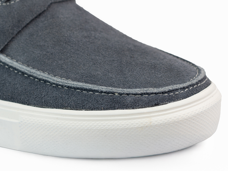 Mocasines para hombre en cuero carnaza - LORNE - Color gris 5
