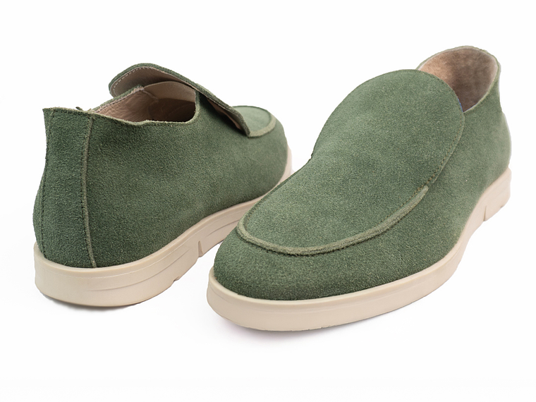 Botas para hombre en cuero carnaza - DONEGA - Color verde agua 3