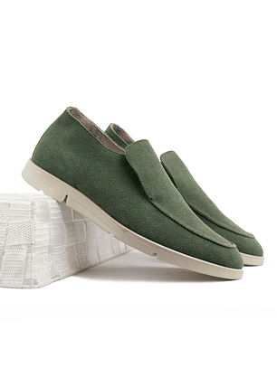 Botas para hombre en cuero carnaza - DONEGA - Color verde agua