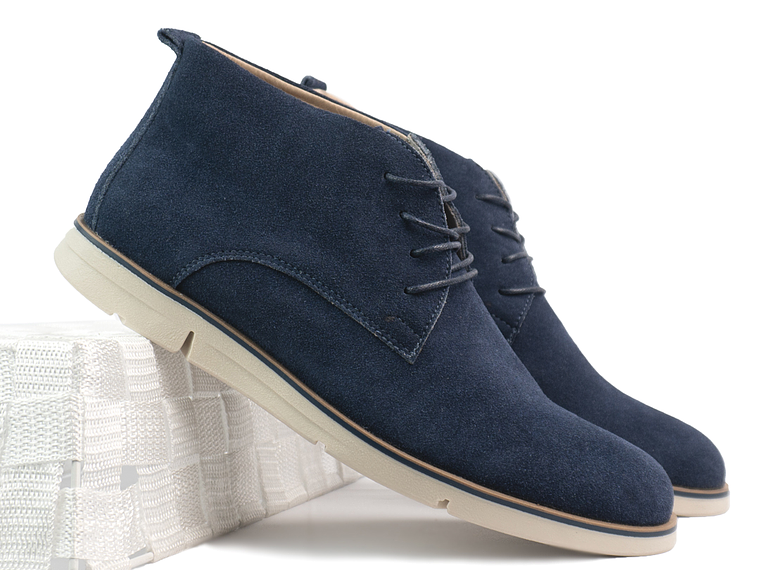 Botas Alaric en cuero carnaza - Color Azul 2