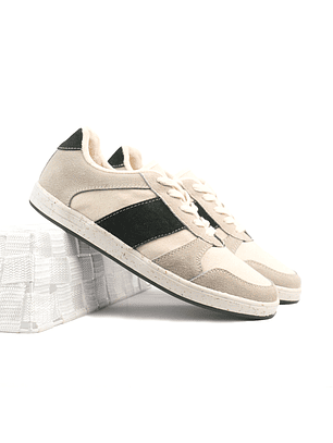 Tenis Trossash en cuero carnaza - Color gris con verde