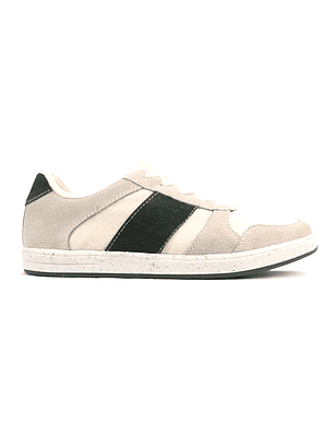 Tenis Trossash en cuero carnaza - Color gris con verde